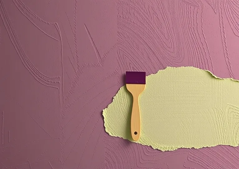 Application d'un enduit décoratif à la lisseuse sur un mur